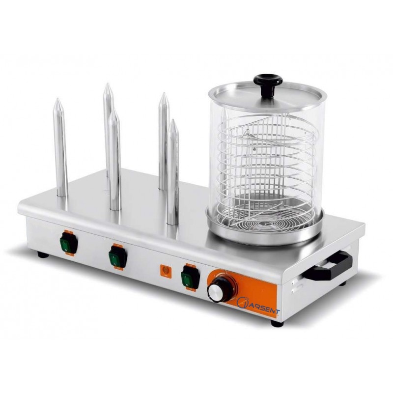 MÁQUINA DE PERRITOS 4 PINCHOS DE 540X290X410H MM PEKIN HDW-4